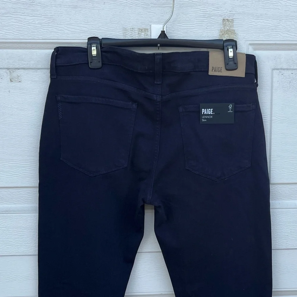Men's Paige Lennox navy blue jeans slim size 32 NWT